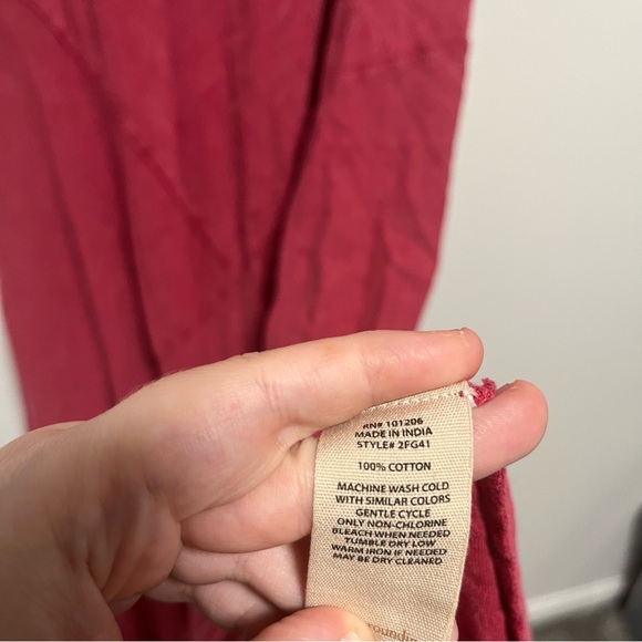 Soft Surroundings Bailey Dress Sleeveless Maxi V Neck light Red XL - Picture 9 of 10